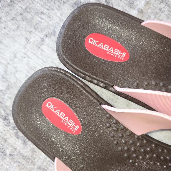 Okabashi Shoes Womens Size Medium Large Everyday Flip Flop Sandals Made in USA - Picture 2 of 9